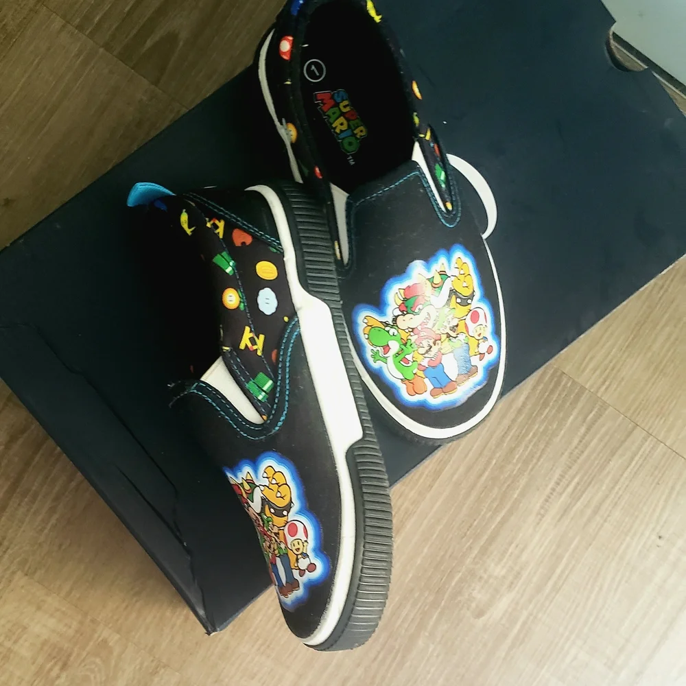 Nintendo Super Mario Kids Sneakers - Black and Multicolor